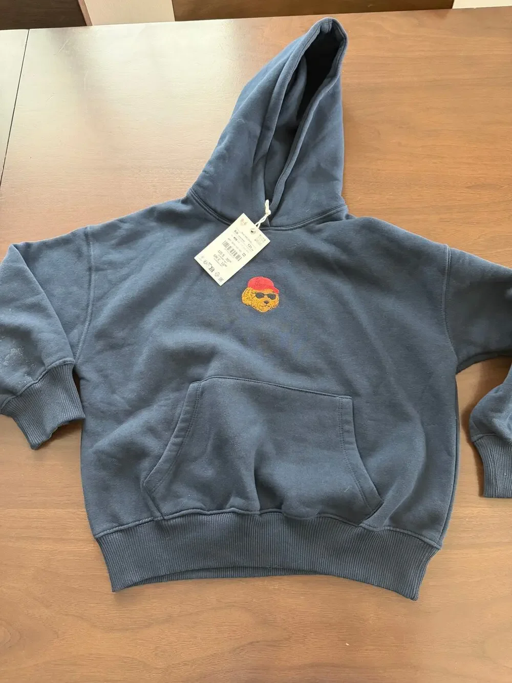 Zara Boys Size 8-9 Bear Hoodie Sweater